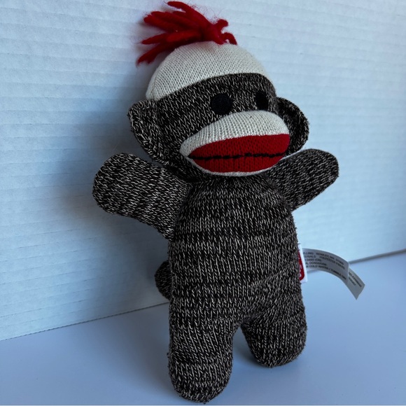 Schylling Brown Sock Monkey (2009) 8 inches/20 cm. Stuffed Animal - Picture 4 of 8